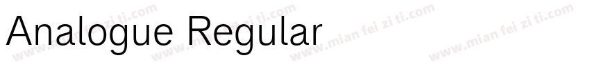 Analogue Regular字体转换